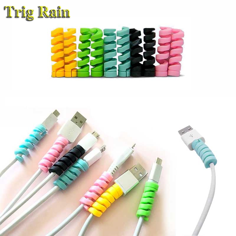 Coiled Usb Cable - Spiral Cable protector Data Line Silicone