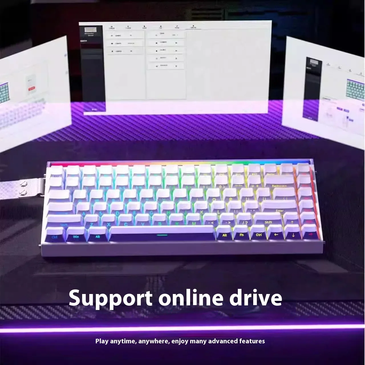 Gaming Keyboard Hot Swappable - Aula Hero84 He Magnetic Keyboard Wired