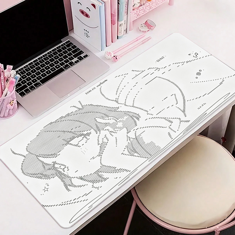 Gaming Keyboard Nearby - 1Pcs Leather Mouse Pad Anime Angel