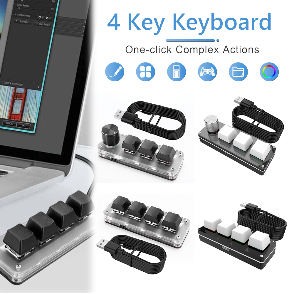 RGB Wired USB Mechanical Gamin - огляд і ціна Gaming Keyboard 1 Hand