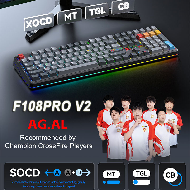 AULA F108 Pro V2 100% Layout M - огляд і ціна Gaming Keyboard Hot Swappable