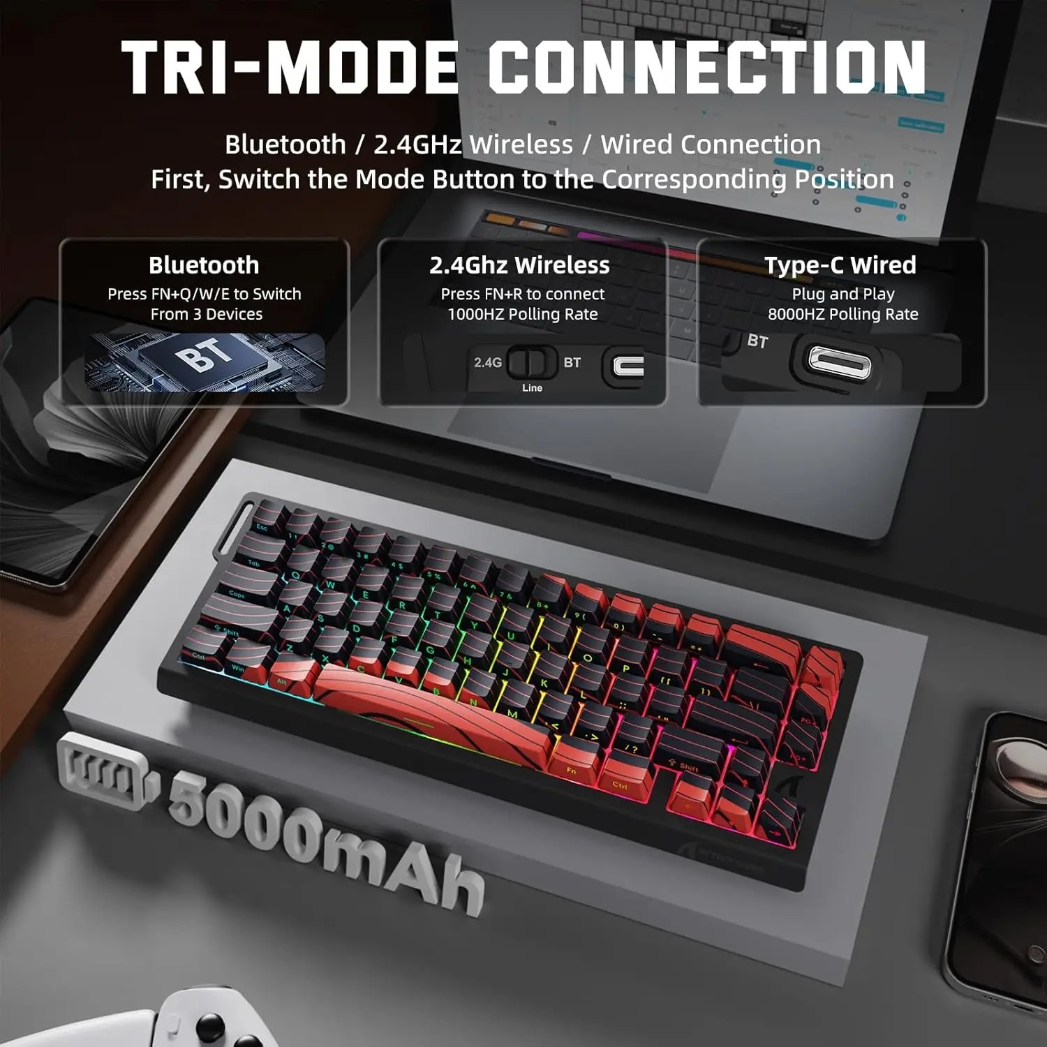 ATTACK SHARK X68 PRO HE Wirele - огляд і ціна Gaming Keyboard Hot Swappable