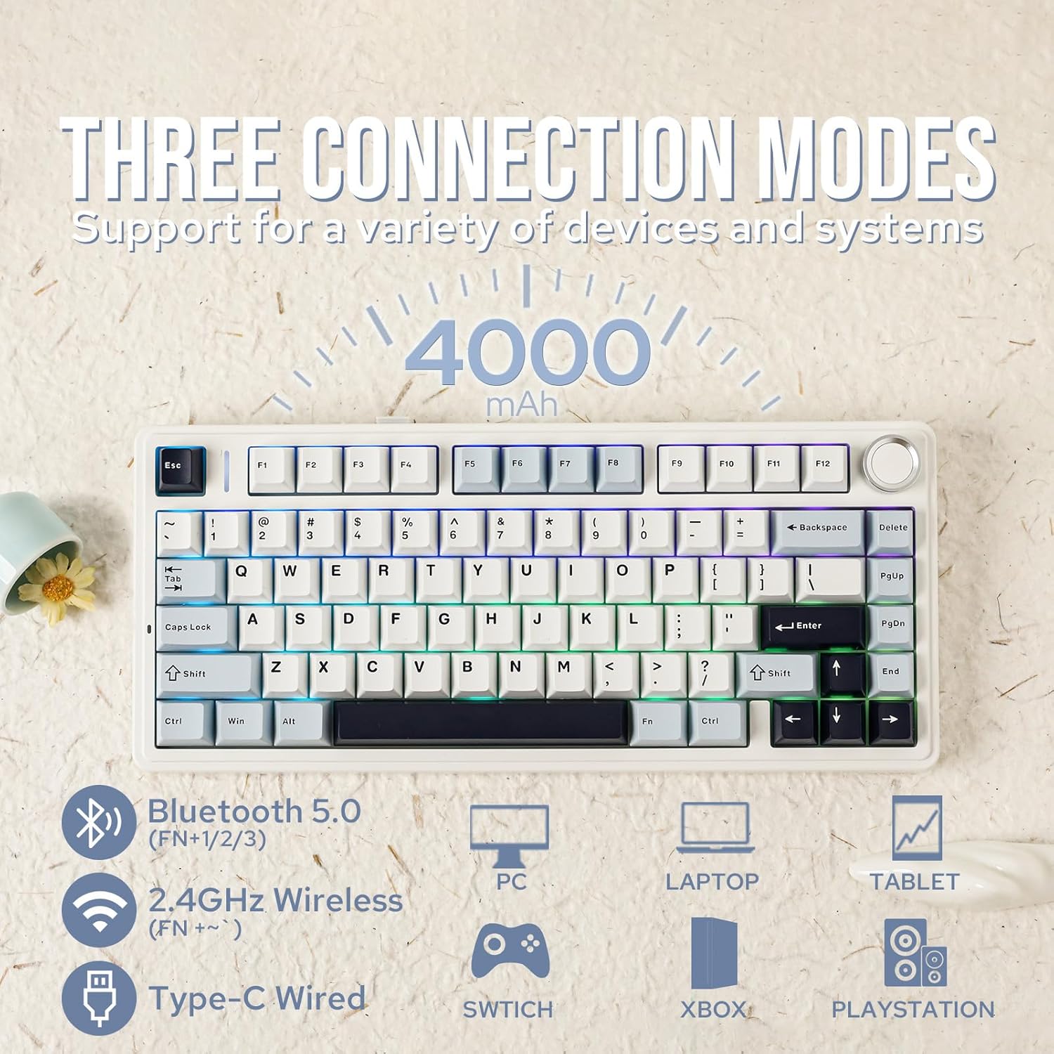 Aula F75 Mechanical Keyboard 7 - огляд і ціна Gaming Keyboard Hot Swappable