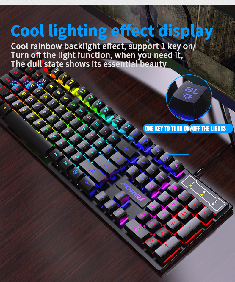 104 Key Backlit Mechanical Key - огляд і ціна Keyboard Mouse Bundle Gaming