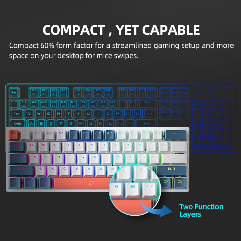 K500-B61 Machenike Mini Mechan - огляд і ціна Gaming Keyboard Hot Swappable