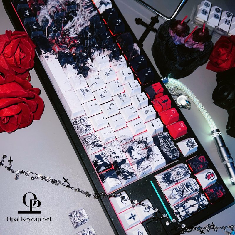 Black White Theme Keycap PBT F - огляд і ціна Keyboard Gaming Black