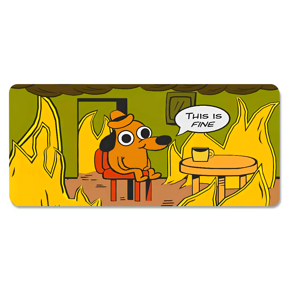 This Is Fine Dog Dachshund Mou - огляд і ціна Gaming Keyboard Nearby