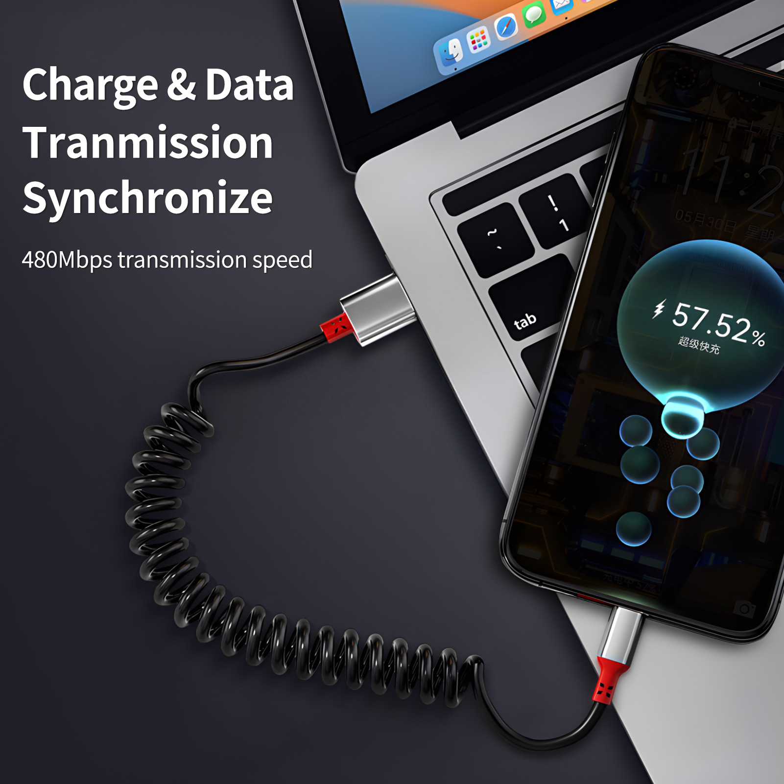 90 Degree USB A to USB C Cable - огляд і ціна Coiled Usb Cable