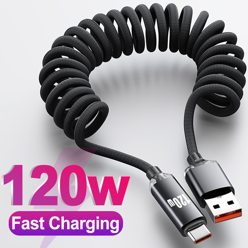 Sturdy Nylon Coiled USB C Cabl - огляд і ціна Coiled Usb Cable
