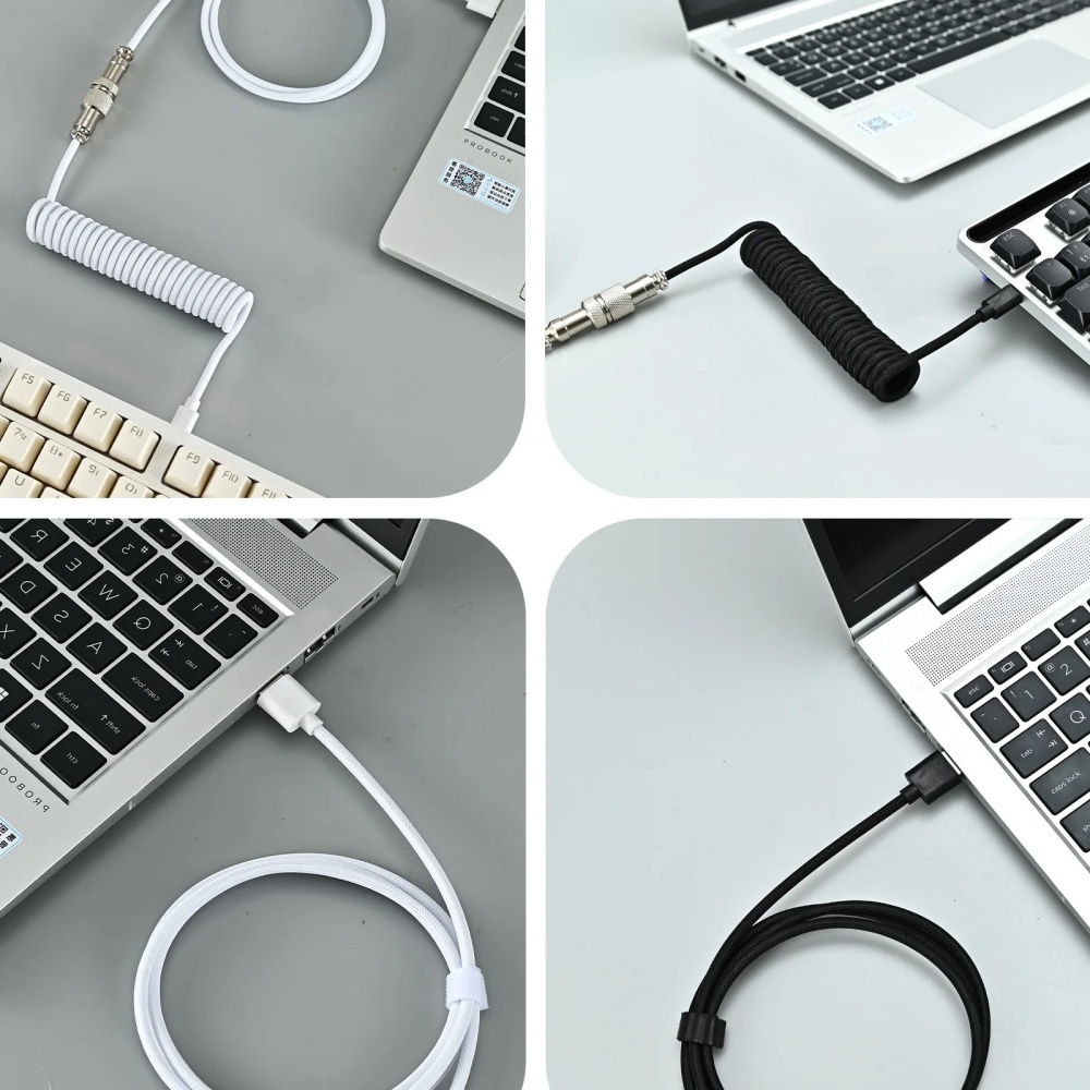 7 Colors USB Type C Mechanical - огляд і ціна Coiled Usb Cable