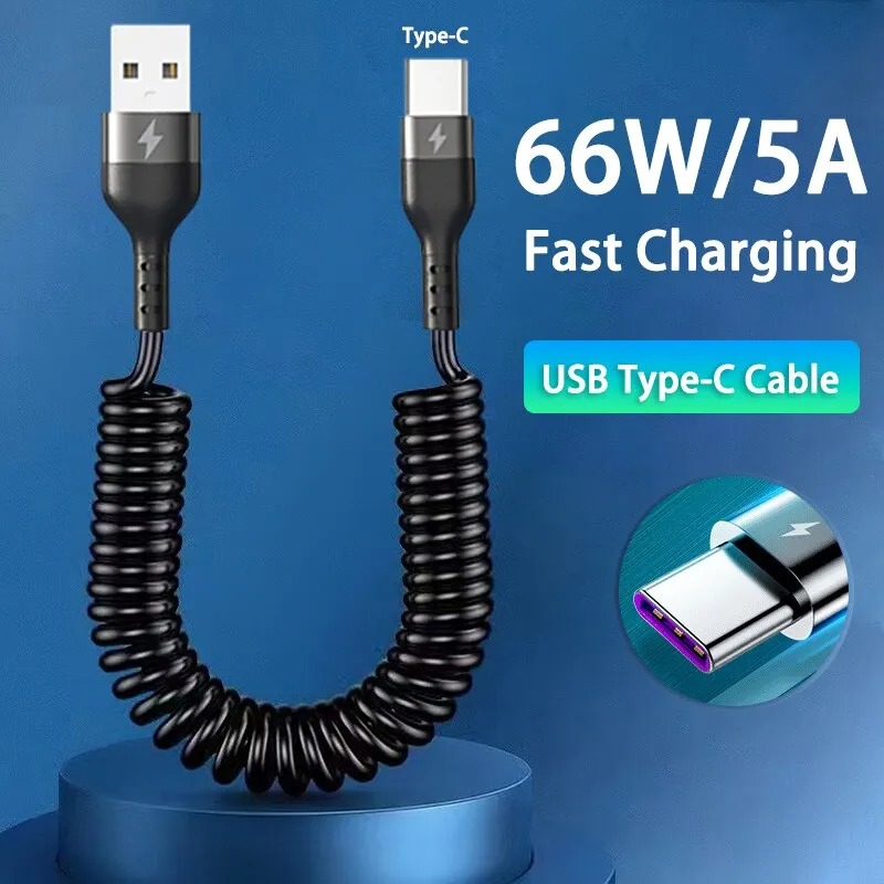 5A Fast Charging Coiled USB C  - огляд і ціна Coiled Usb Cable