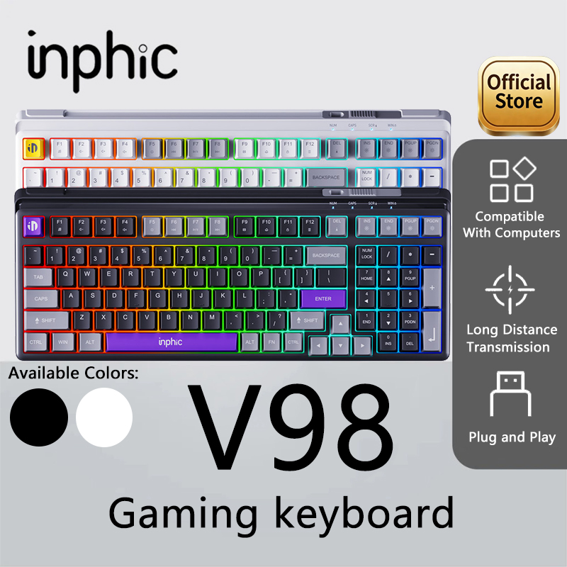 INPHIC V98 TYPE-C Wired Gaming - огляд і ціна Gaming Keyboard No Noise