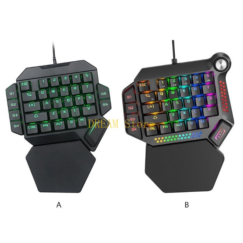 Single Hand RGB Luminous Backl - огляд і ціна Gaming Keyboard 1 Hand