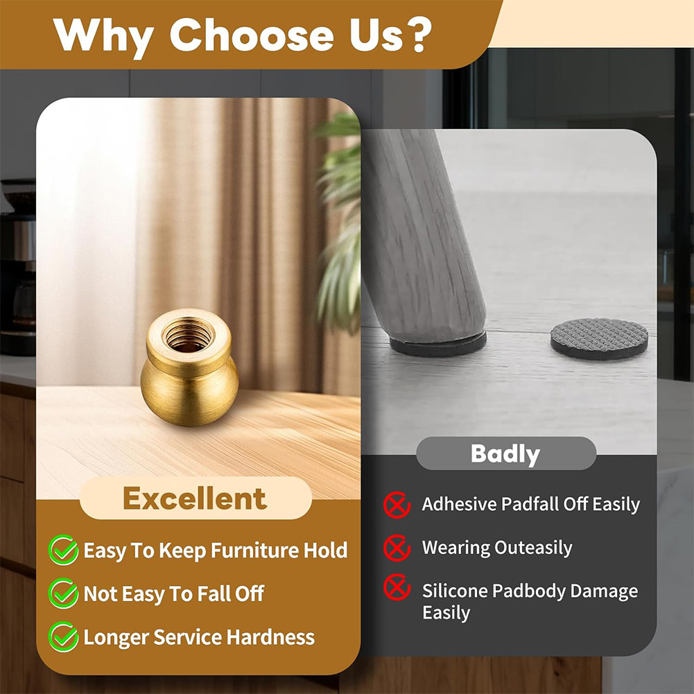4Pcs Brass Cutting Board Feet  - огляд і ціна Stabilizer Screw In