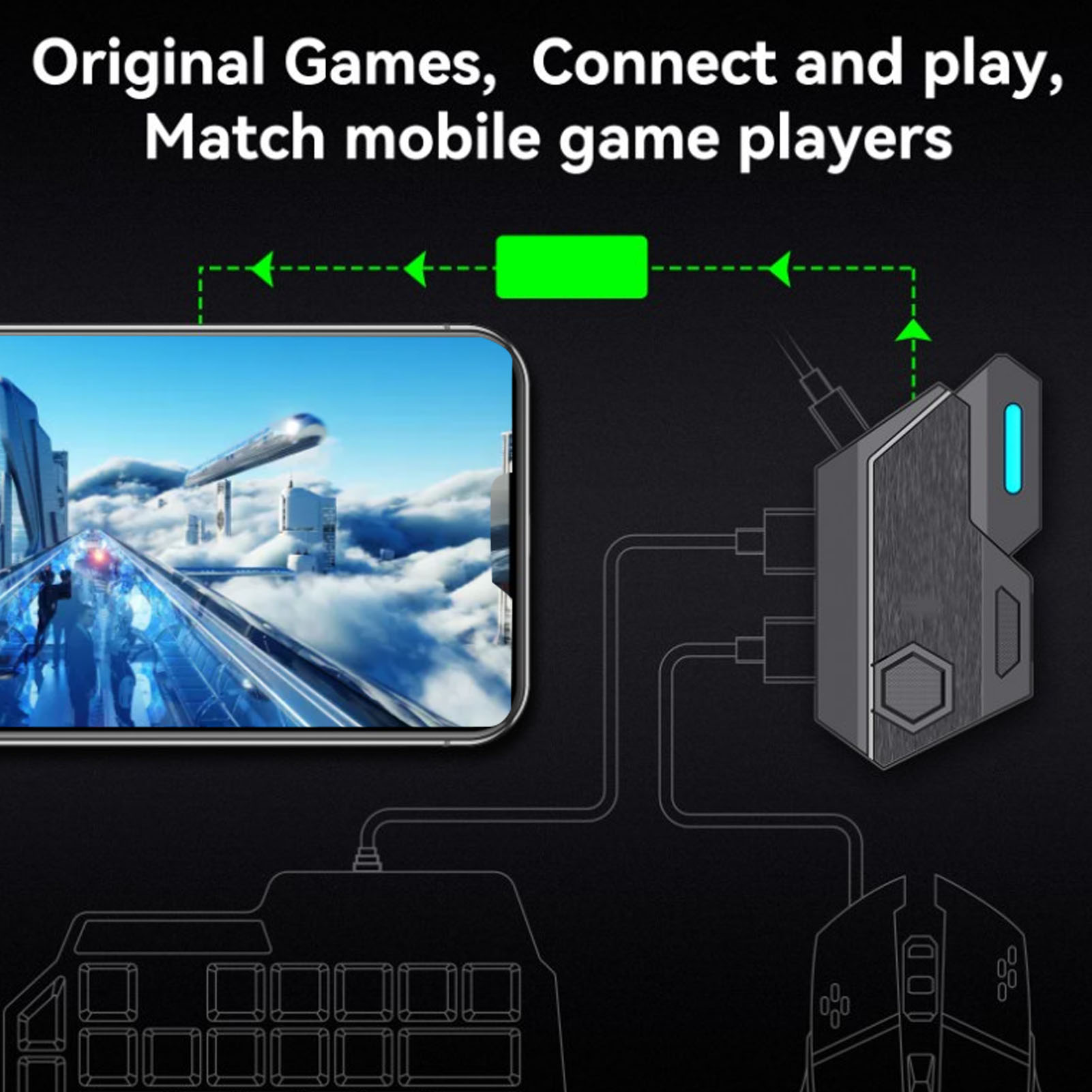 Mobile Game Combo Pack Bluetoo - огляд і ціна Gaming Keyboard Mouse Combo