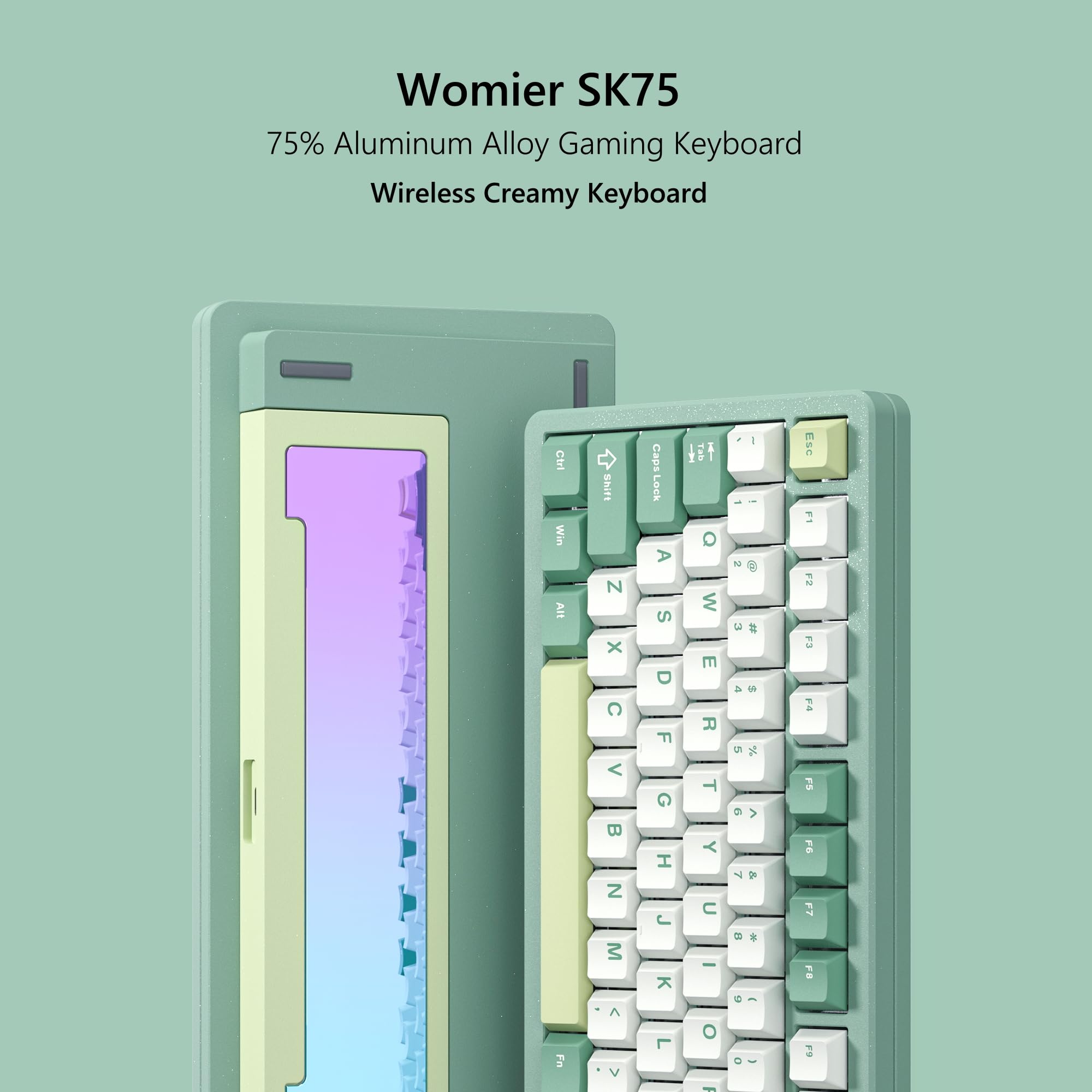 WOMIER SK75 Wireless Aluminum  - огляд і ціна Gaming Keyboard Hot Swappable