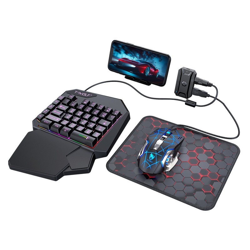 T-Wolf Tf950 5 In 1 One Handed - огляд і ціна Gaming Keyboard 1 Hand