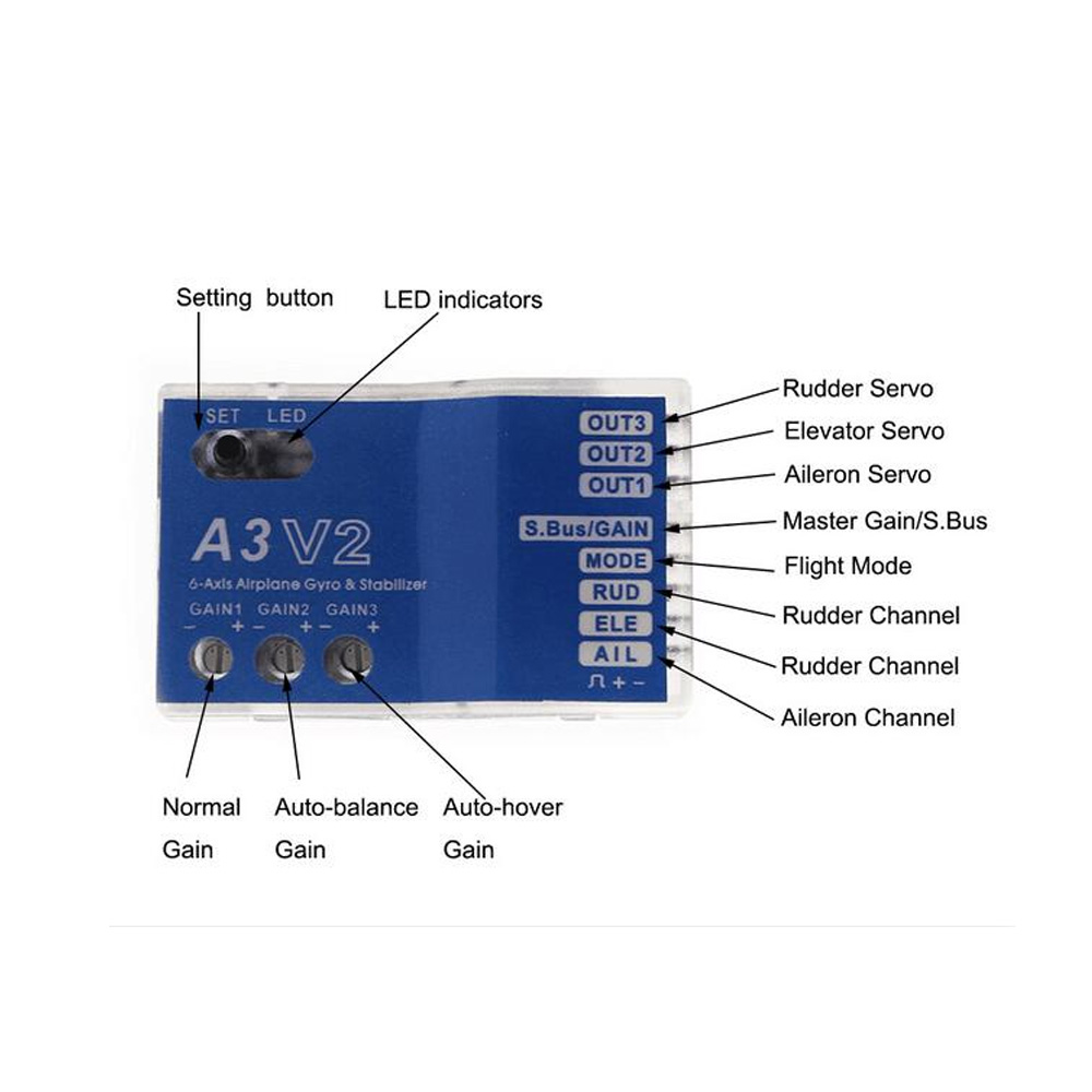High Quality 3 Axis Gyro A3 V2 - огляд і ціна Stabilizer Screw In