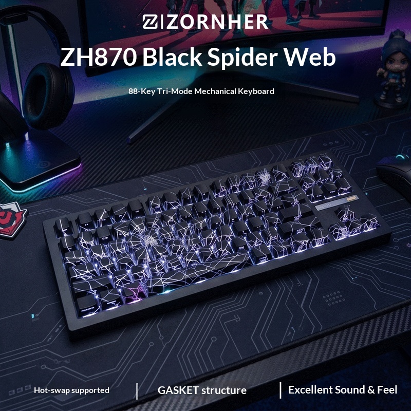 Zizornher Mechanical Gaming Ke - огляд і ціна Gaming Keyboard Hot Swappable