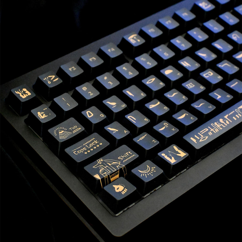 142 Keys Pharaoh Keycap PBT Ma - огляд і ціна Keyboard Gaming Black