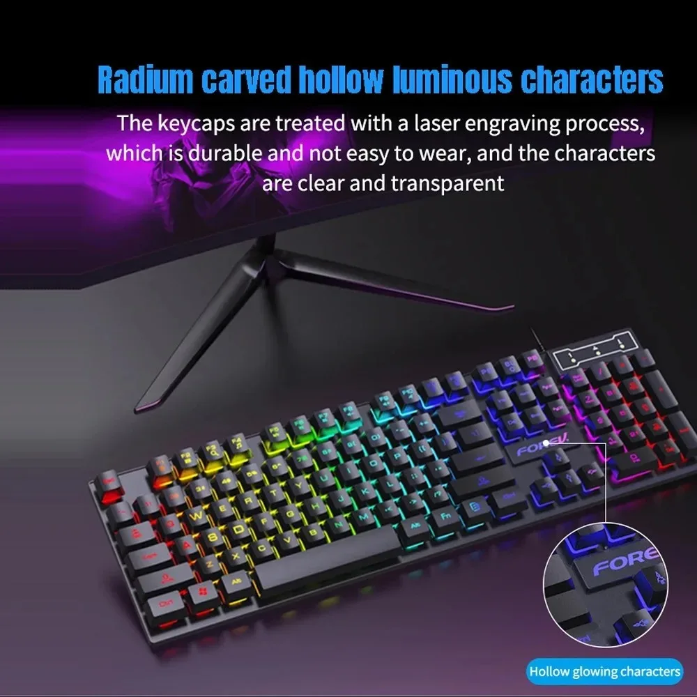 104 Key Backlit Mechanical Key - огляд і ціна Keyboard Mouse Bundle Gaming