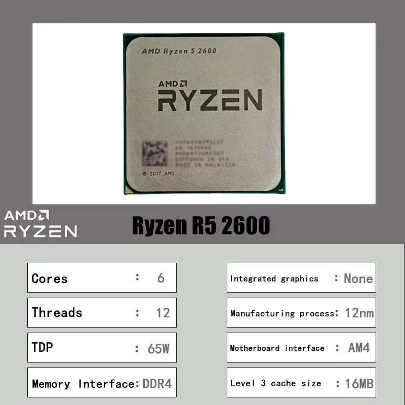 AMD Ryzen5 2600 R5 2600 Deskto - огляд і ціна Amd Cpu Ryzen 5