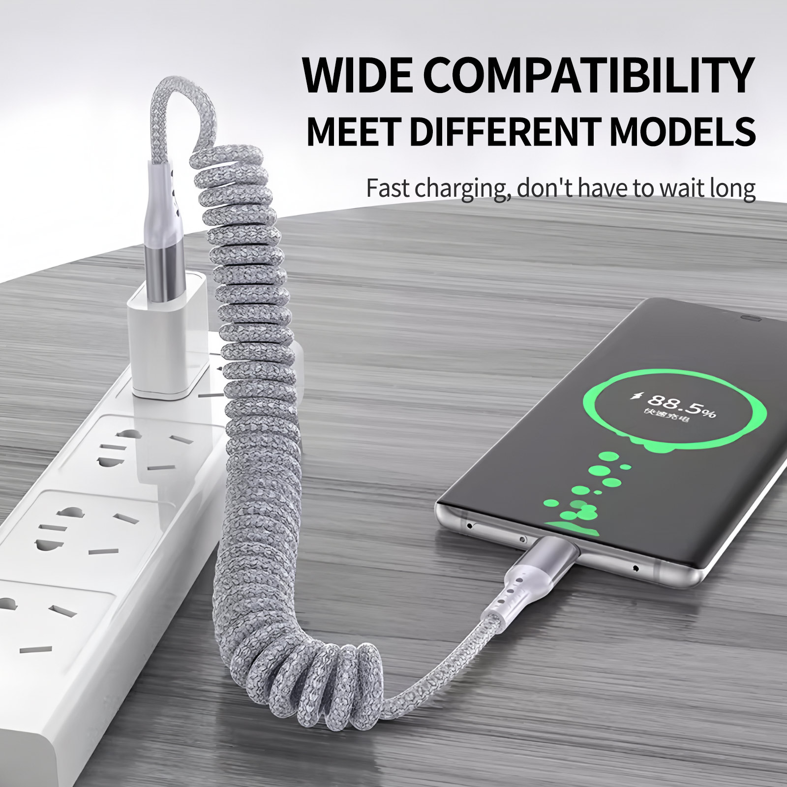 90 Degree Coiled USB-A to USB  - огляд і ціна Coiled Usb Cable