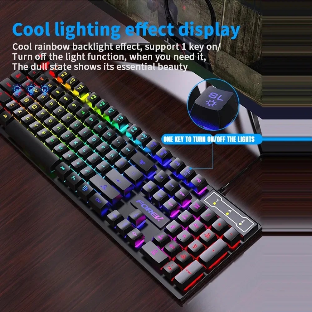Kebidumei 104 key Backlit Mech - огляд і ціна Keyboard Mouse Bundle Gaming
