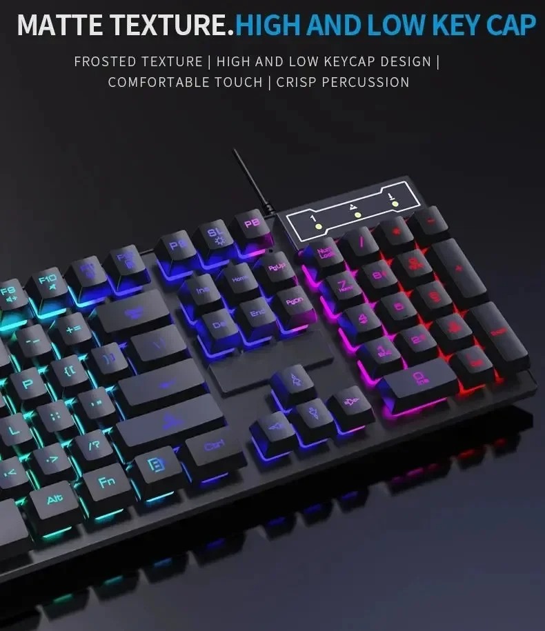 Kebidumei 104 key Backlit Mech - огляд і ціна Keyboard Mouse Bundle Gaming