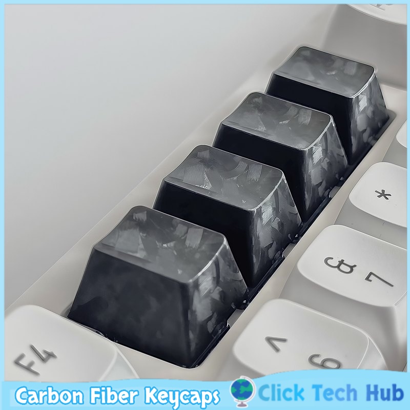 Black Carbon Fiber Keycaps 1pc - огляд і ціна Keyboard Gaming Black