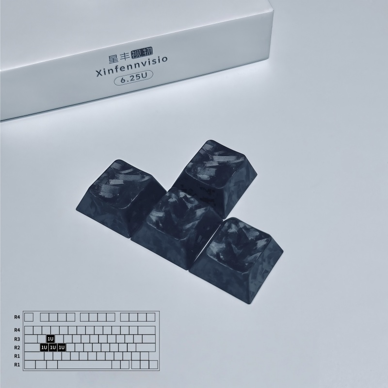 Black Carbon Fiber Keycaps 1pc - огляд і ціна Keyboard Gaming Black