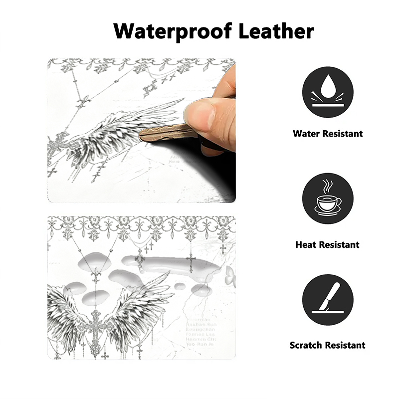 Leather Mousepad Black White A - огляд і ціна Gaming Keyboard Nearby