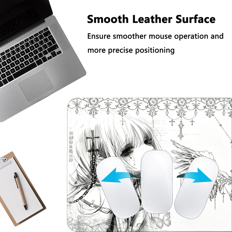 Leather Mousepad Black White A - огляд і ціна Gaming Keyboard Nearby
