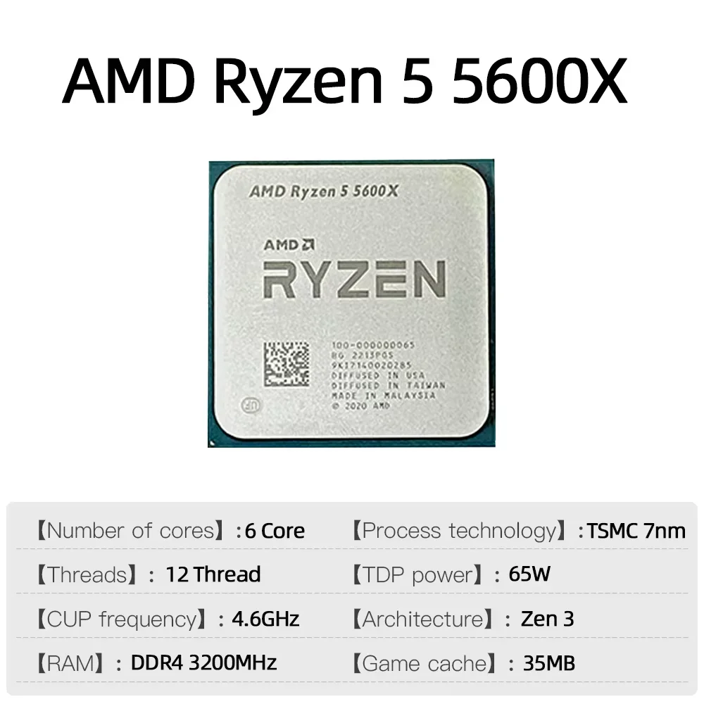 AMD Ryzen 5 5600X 7NM Processo - огляд і ціна Amd Cpu Ryzen 5