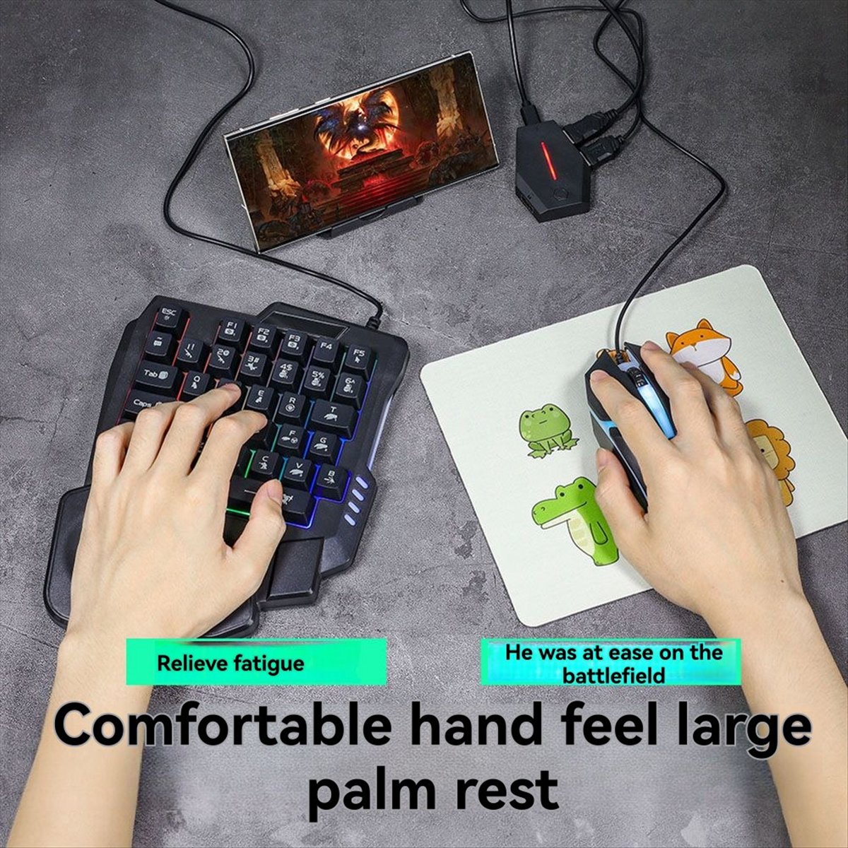 Goodprice 35Key Ergonomics RGB - огляд і ціна Gaming Keyboard 1 Hand