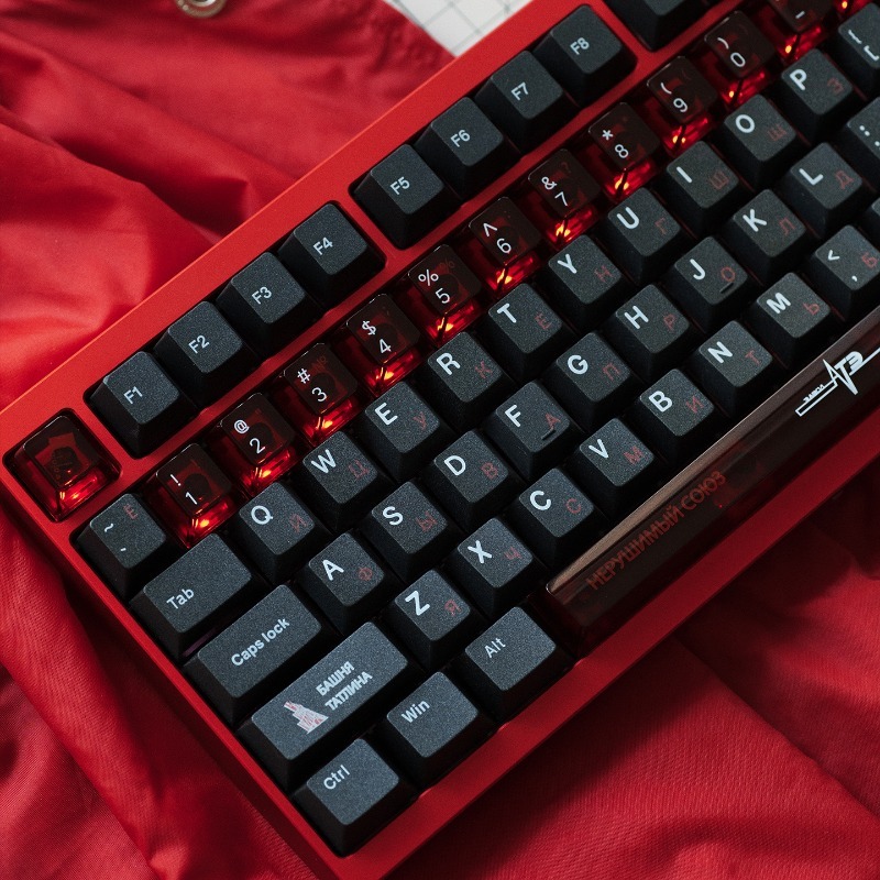 Soviet Black Theme Keycaps Set - огляд і ціна Keyboard Gaming Black