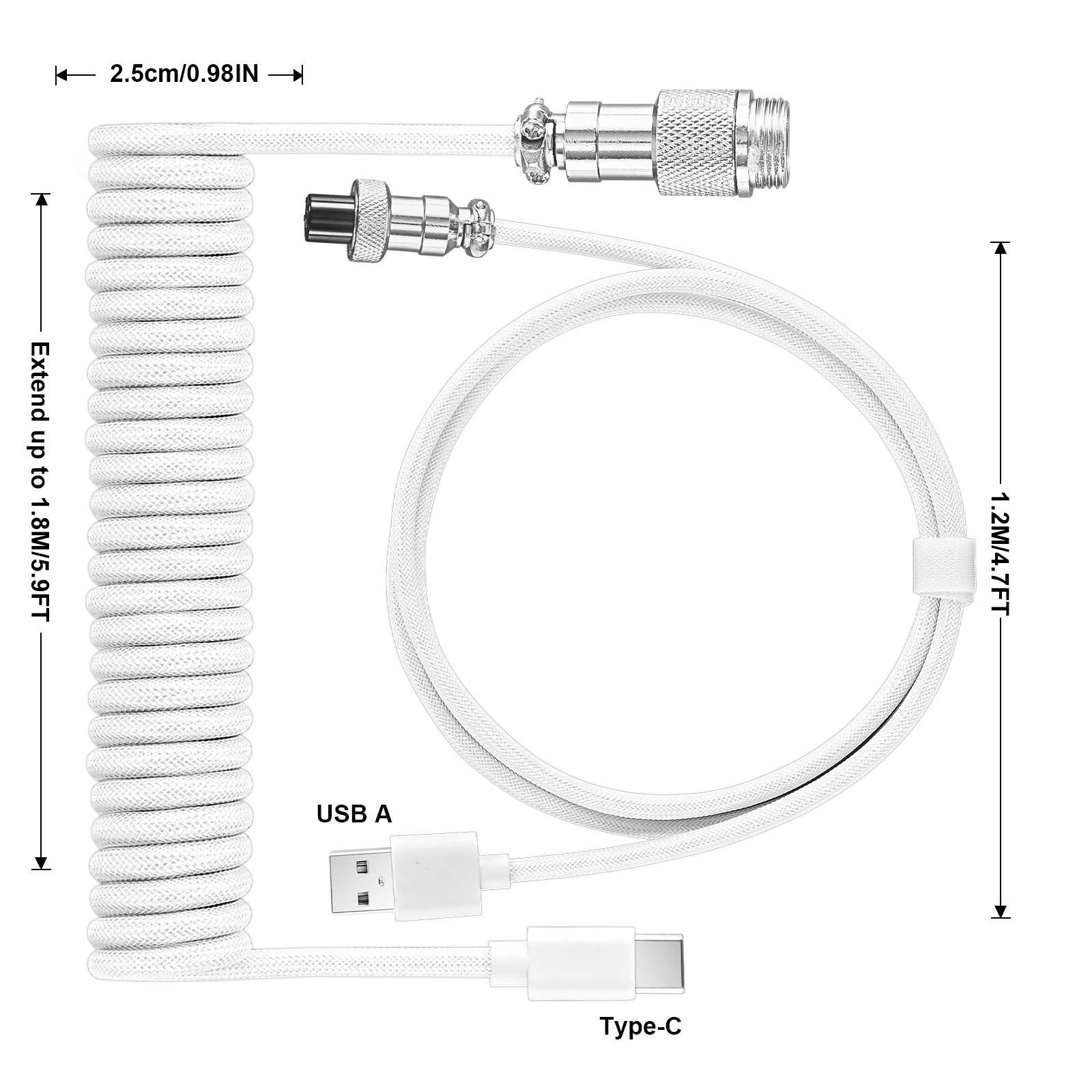 Coiled Mechanical Keyboard Cab - огляд і ціна Coiled Usb Cable
