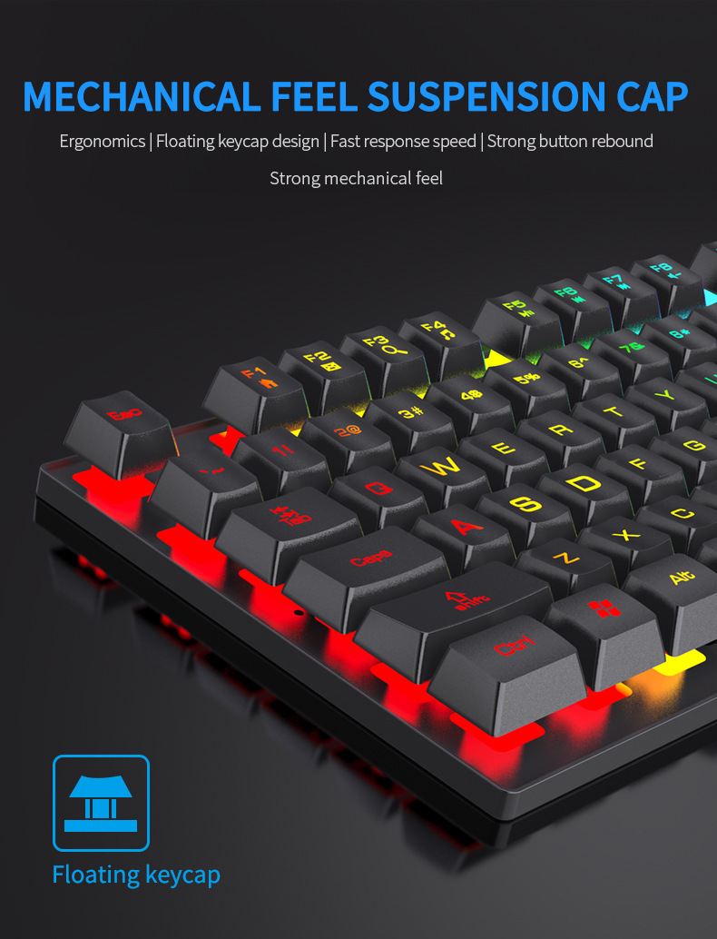 104 Key Backlit Mechanical Key - огляд і ціна Keyboard Mouse Bundle Gaming