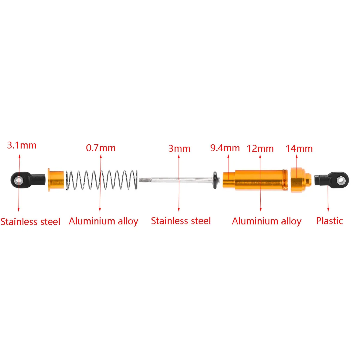 Aluminum Big Bore Shocks 75/85 - огляд і ціна Stabilizer Screw In